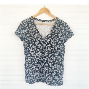 Merona White Fitted Short Sleeve Blouse